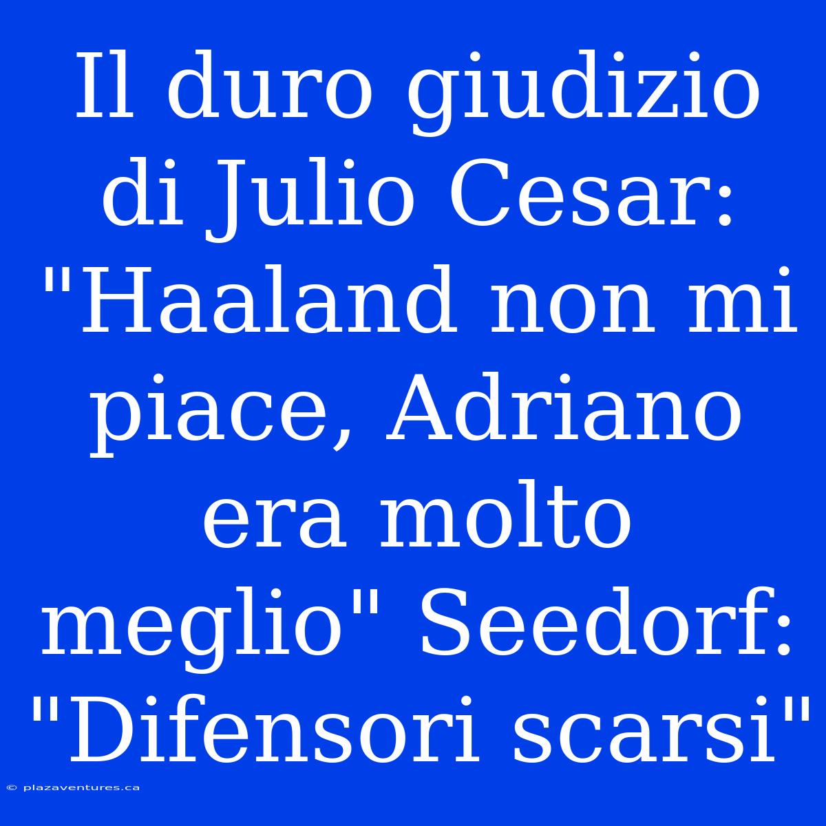 Il Duro Giudizio Di Julio Cesar: 