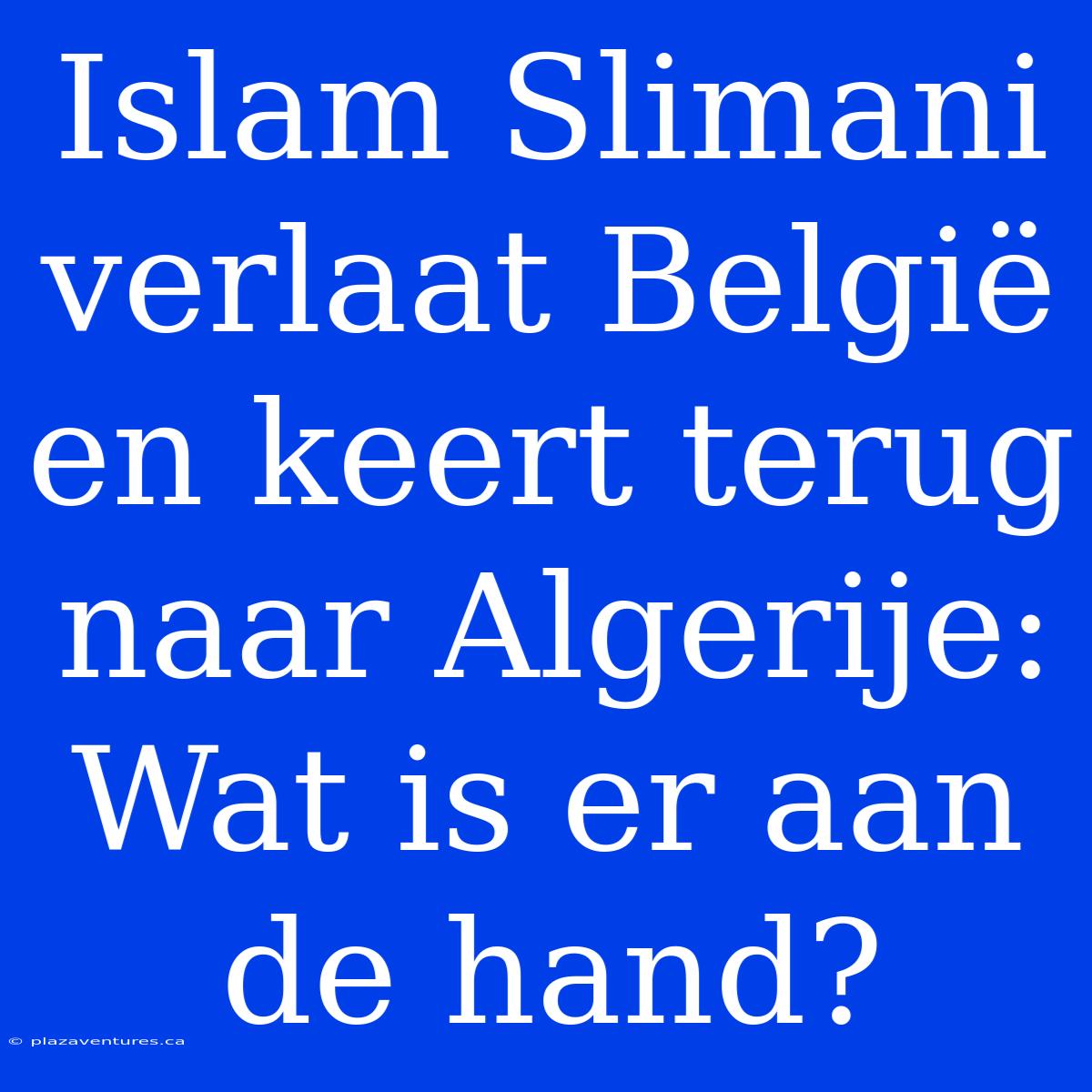 Islam Slimani Verlaat België En Keert Terug Naar Algerije: Wat Is Er Aan De Hand?