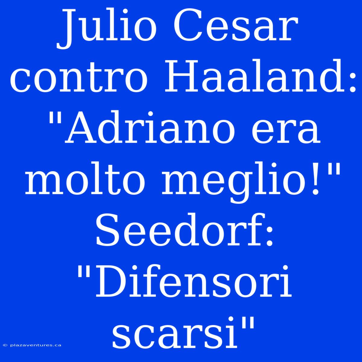 Julio Cesar Contro Haaland: 