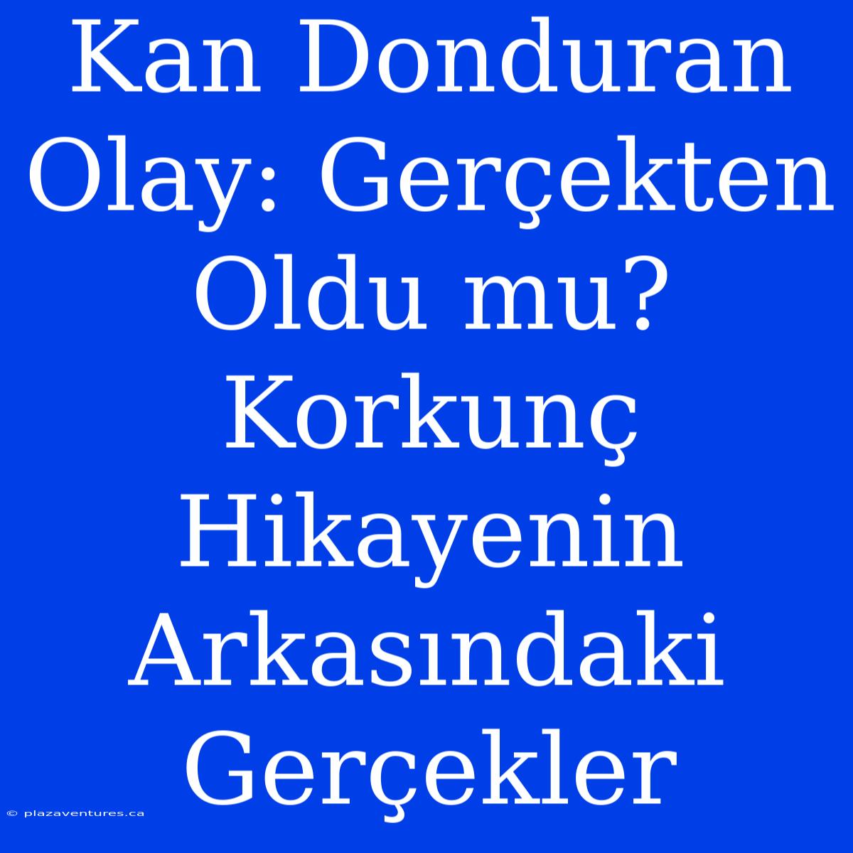 Kan Donduran Olay: Gerçekten Oldu Mu? Korkunç Hikayenin Arkasındaki Gerçekler