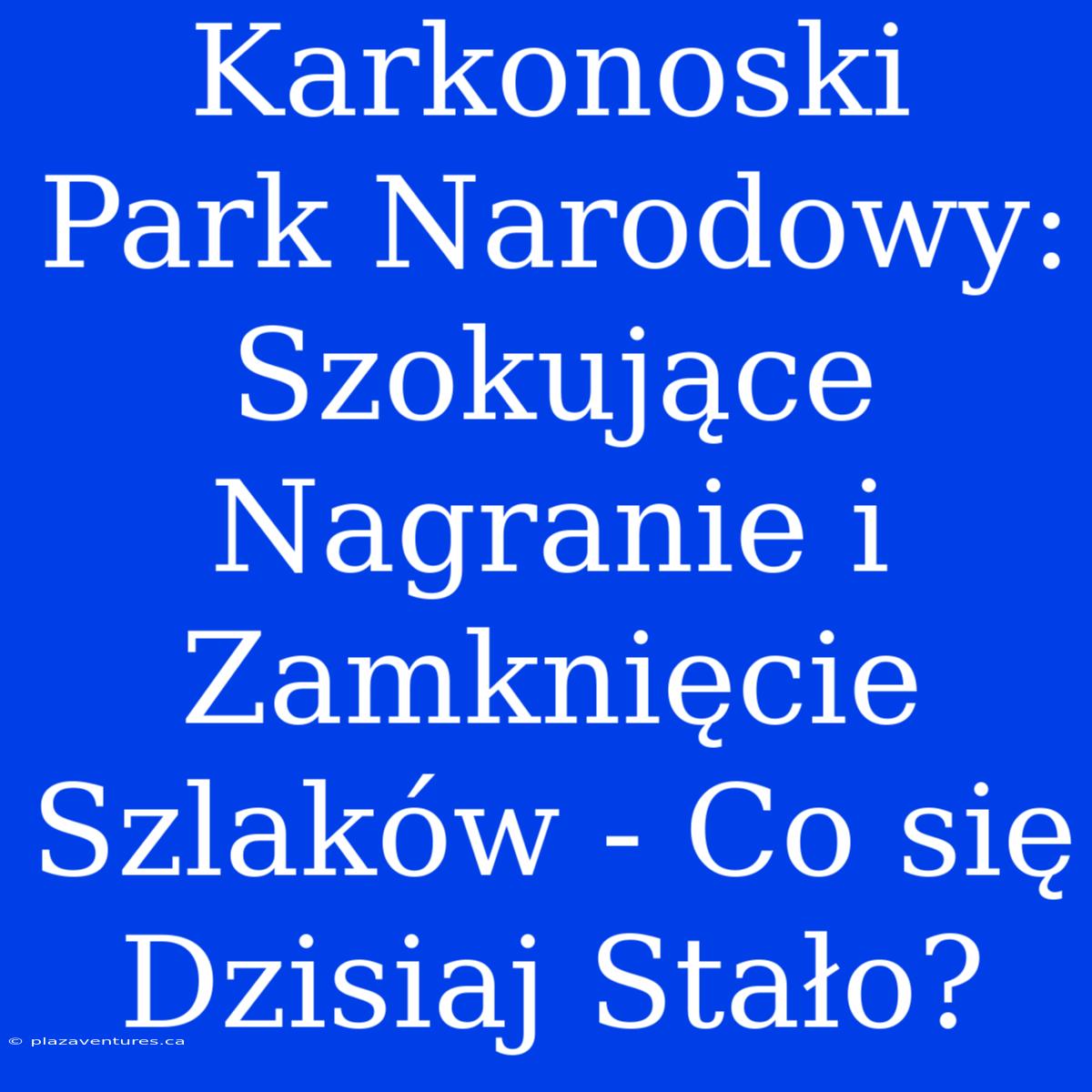 Karkonoski Park Narodowy: Szokujące Nagranie I Zamknięcie Szlaków - Co Się Dzisiaj Stało?