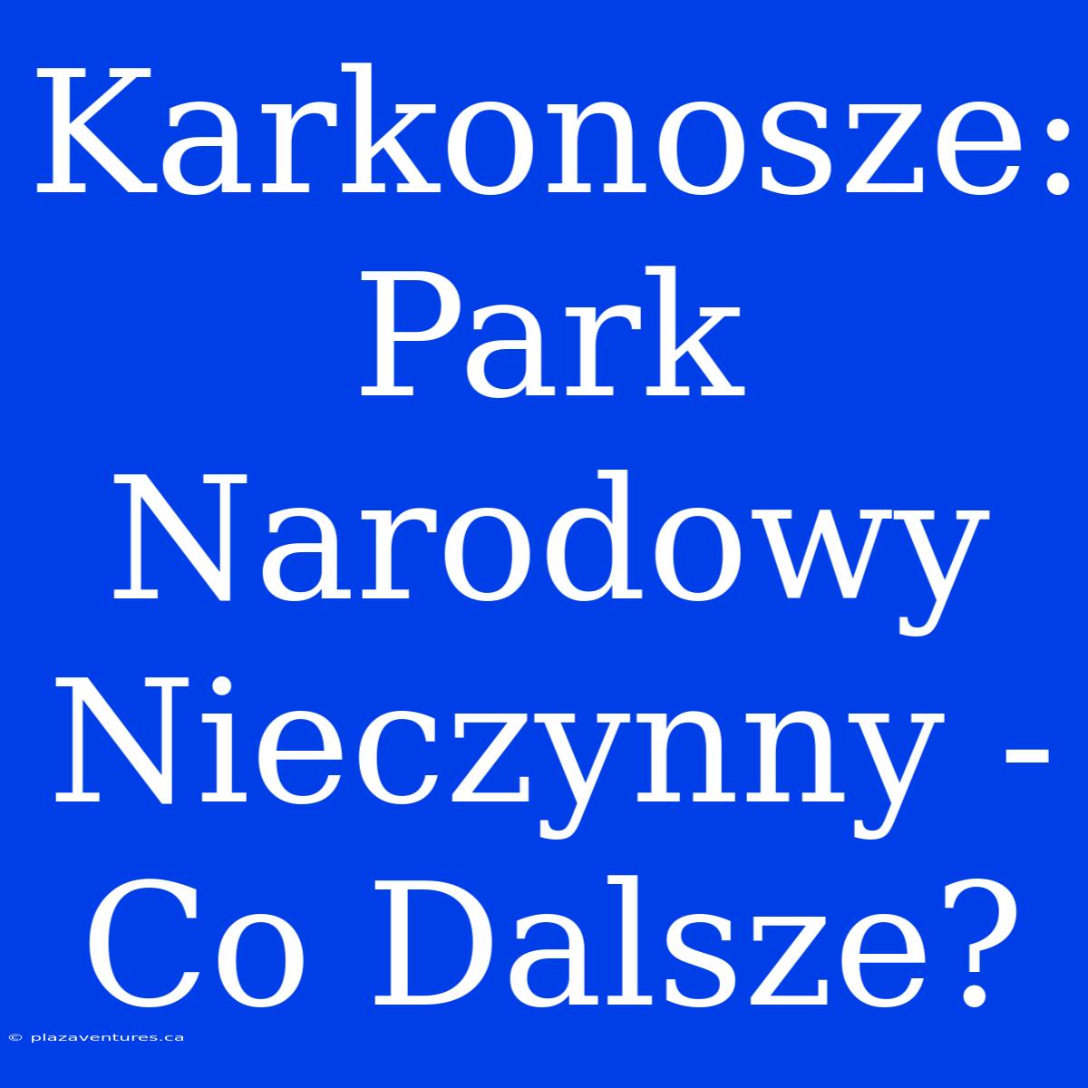 Karkonosze: Park Narodowy Nieczynny - Co Dalsze?