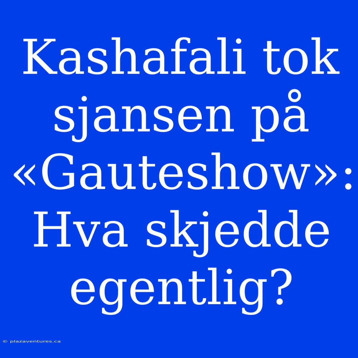 Kashafali Tok Sjansen På «Gauteshow»: Hva Skjedde Egentlig?