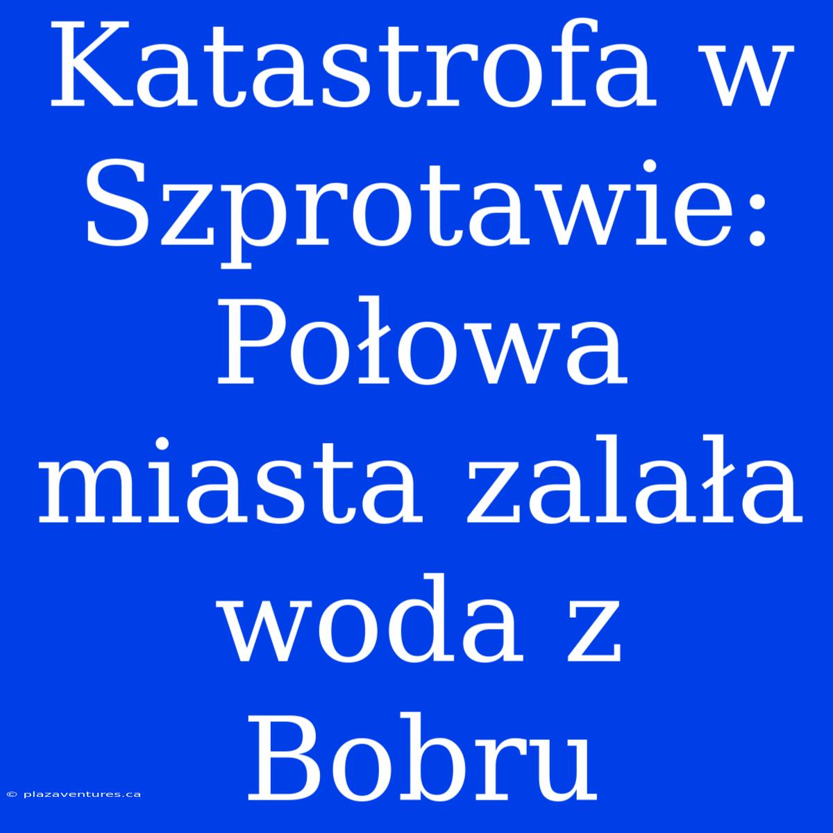 Katastrofa W Szprotawie: Połowa Miasta Zalała Woda Z Bobru