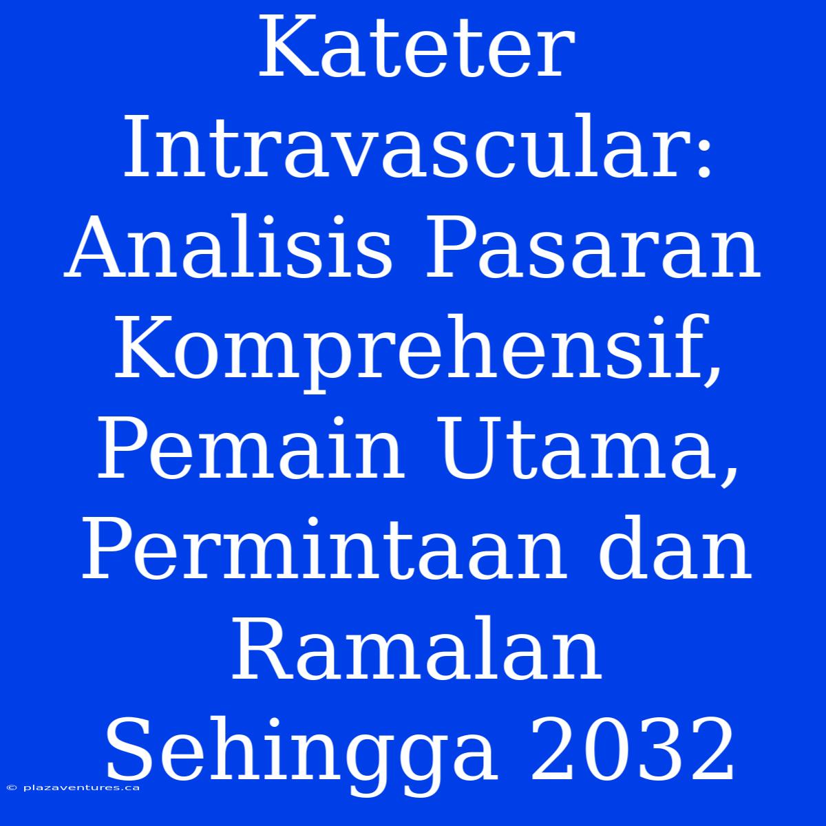 Kateter Intravascular: Analisis Pasaran Komprehensif, Pemain Utama, Permintaan Dan Ramalan Sehingga 2032