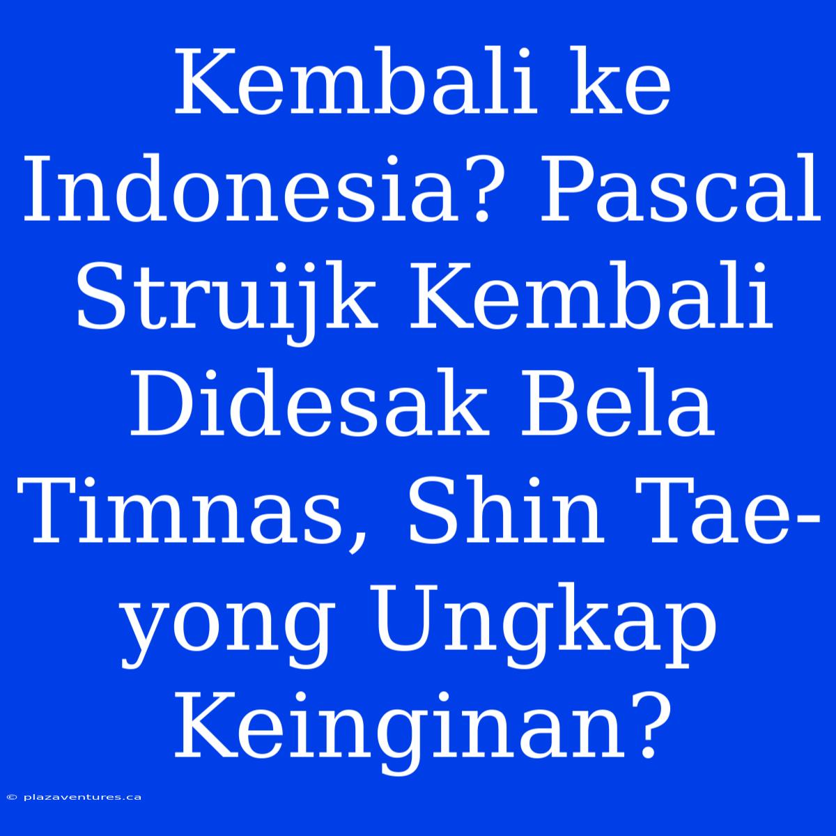 Kembali Ke Indonesia? Pascal Struijk Kembali Didesak Bela Timnas, Shin Tae-yong Ungkap Keinginan?