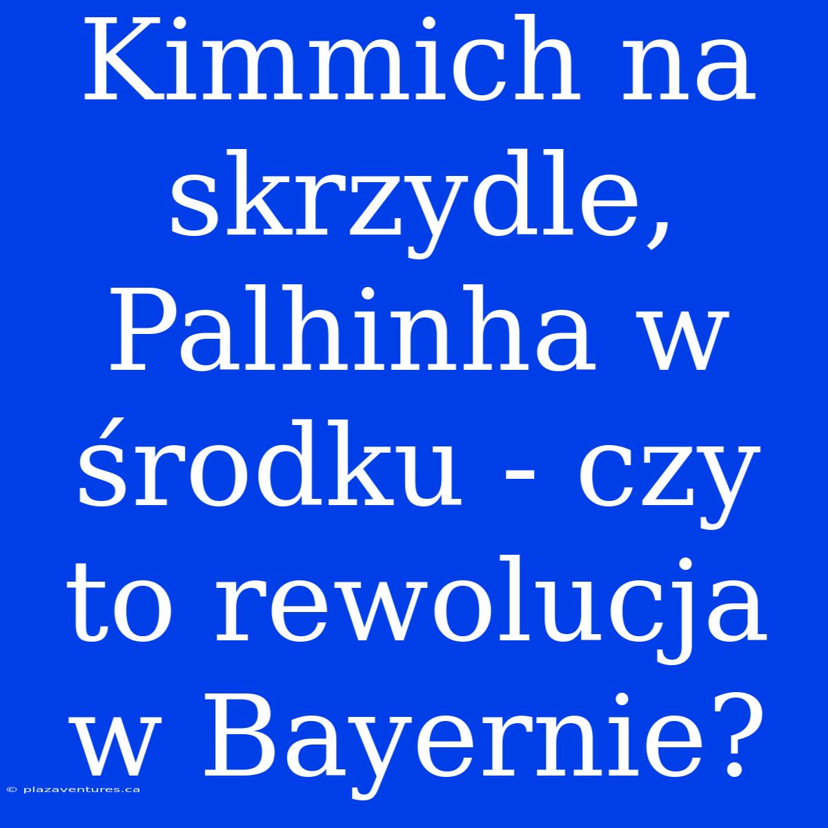 Kimmich Na Skrzydle, Palhinha W Środku - Czy To Rewolucja W Bayernie?