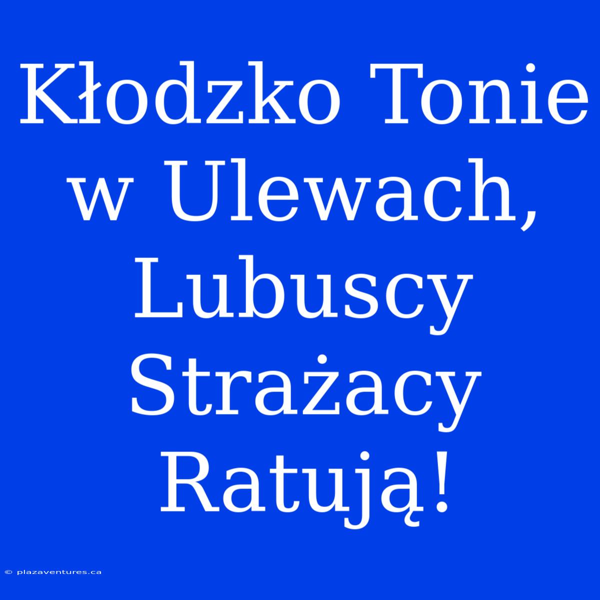 Kłodzko Tonie W Ulewach, Lubuscy Strażacy Ratują!