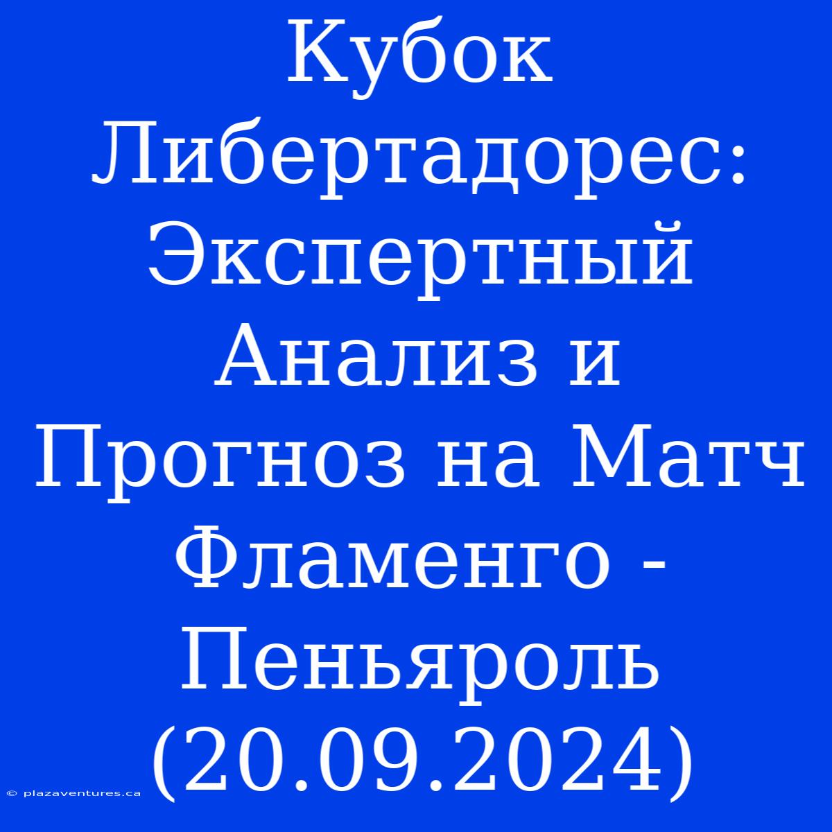 Кубок Либертадорес: Экспертный Анализ И Прогноз На Матч Фламенго - Пеньяроль (20.09.2024)