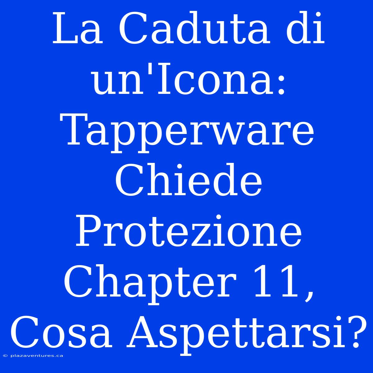 La Caduta Di Un'Icona: Tapperware Chiede Protezione Chapter 11, Cosa Aspettarsi?