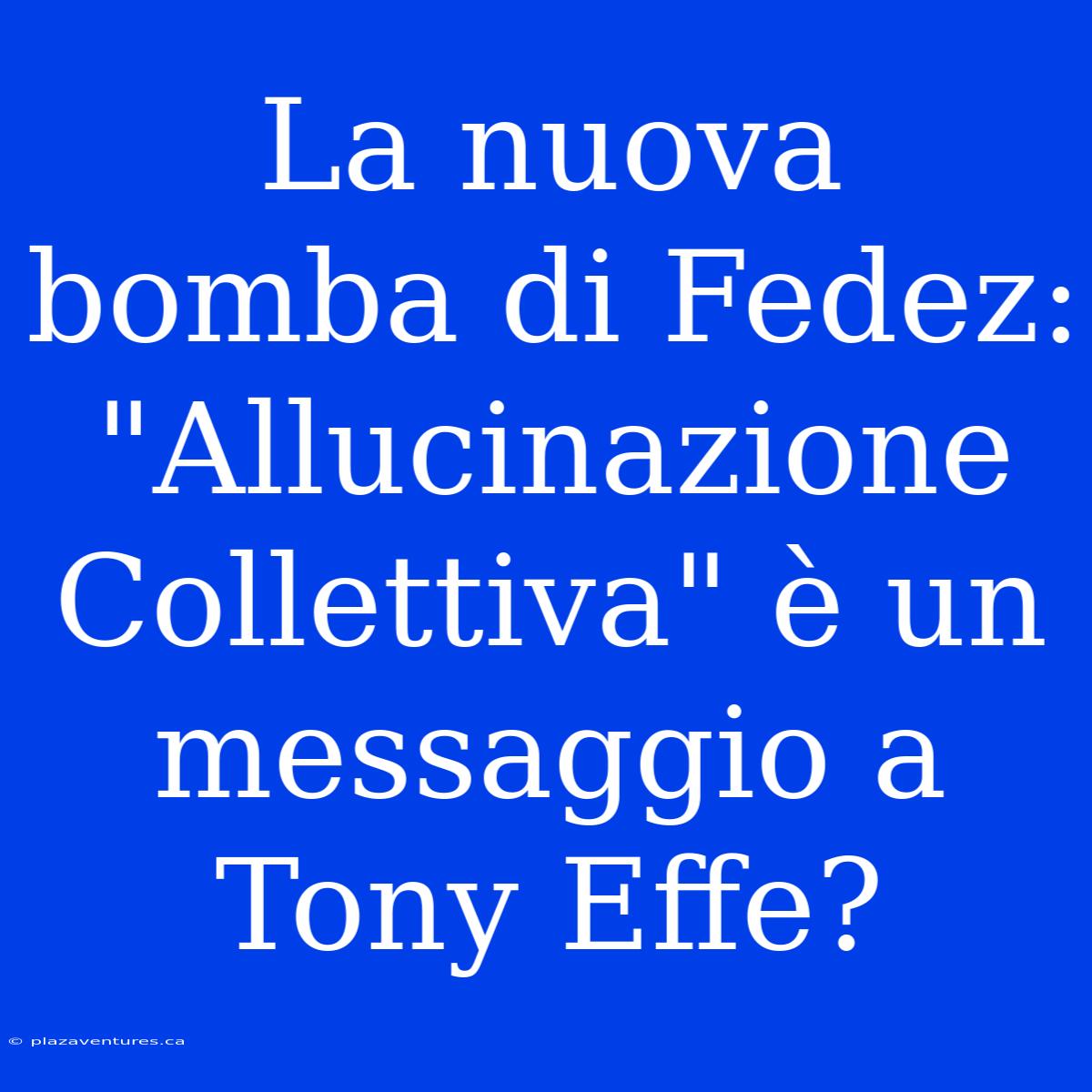 La Nuova Bomba Di Fedez: 