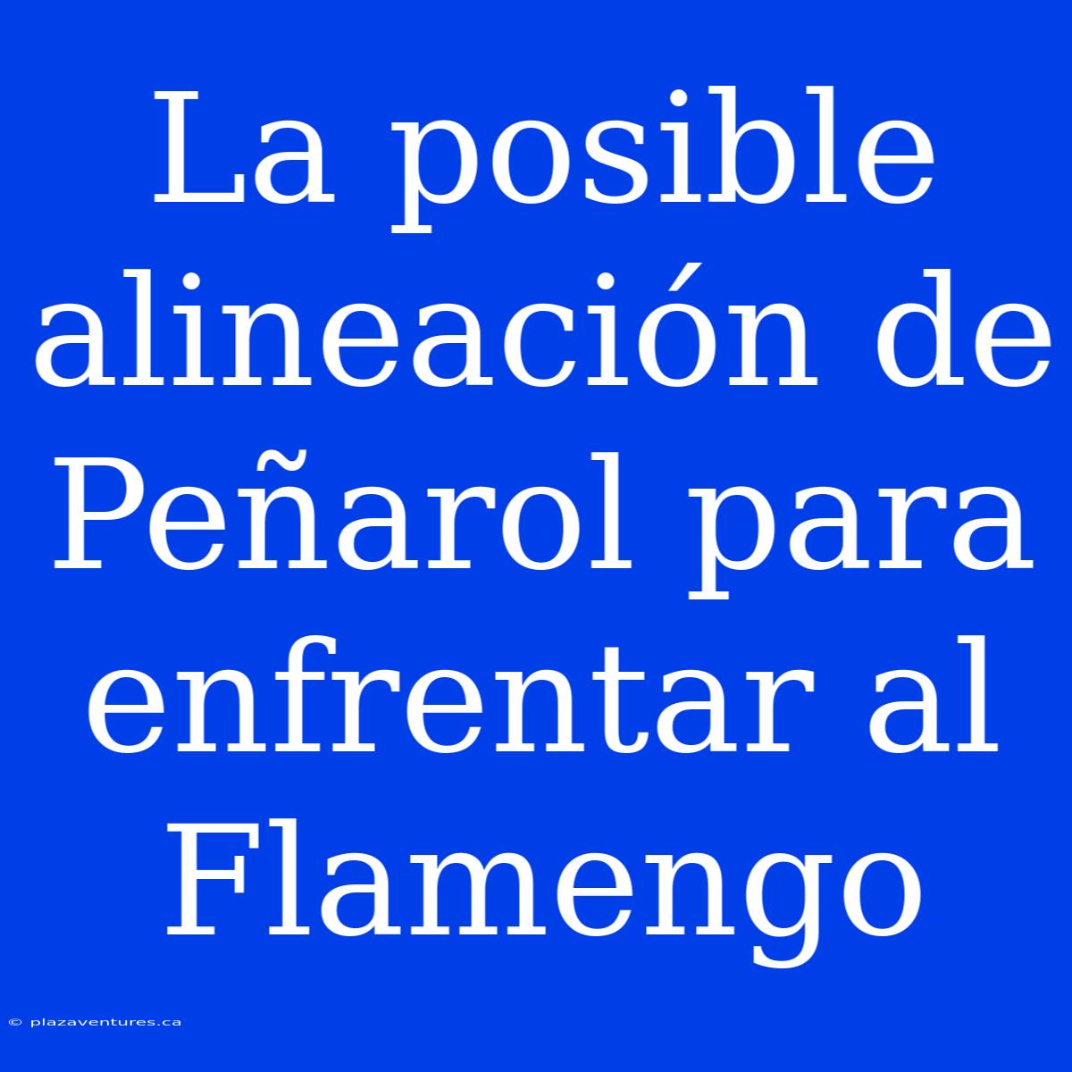 La Posible Alineación De Peñarol Para Enfrentar Al Flamengo