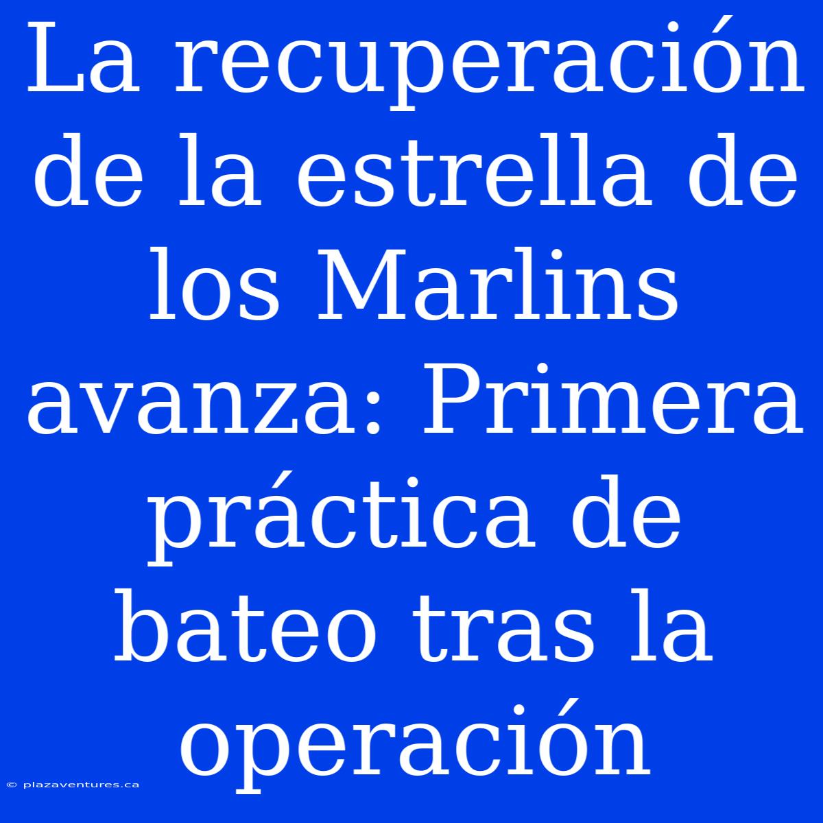 La Recuperación De La Estrella De Los Marlins Avanza: Primera Práctica De Bateo Tras La Operación