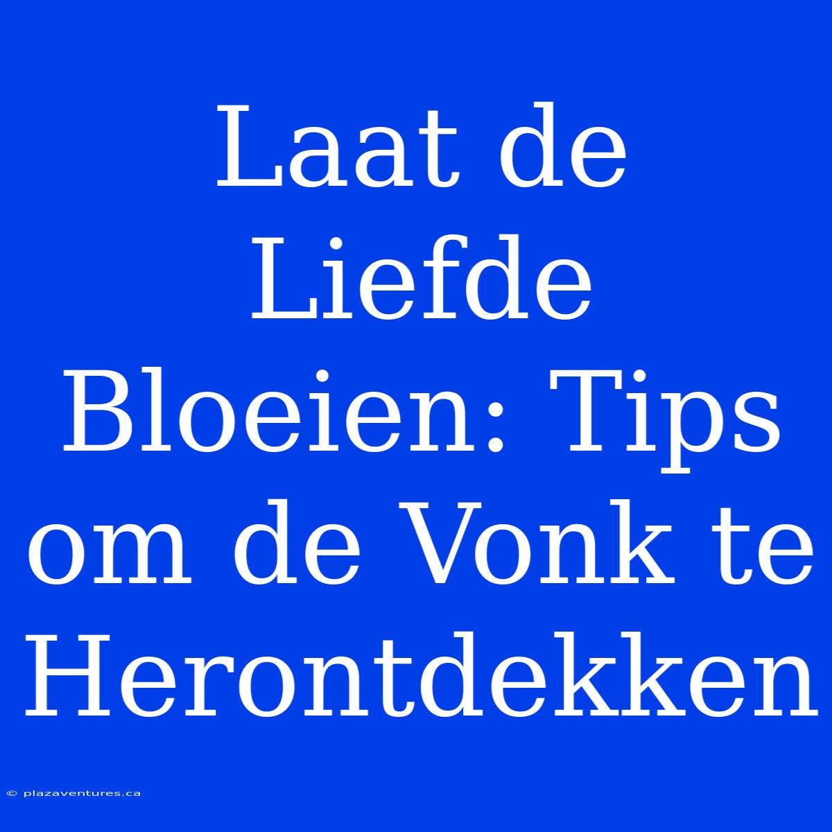 Laat De Liefde Bloeien: Tips Om De Vonk Te Herontdekken