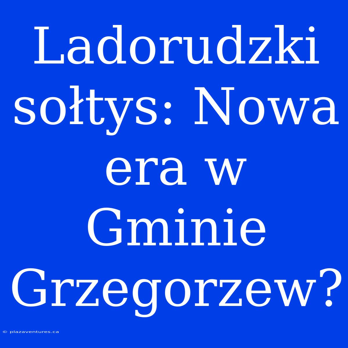 Ladorudzki Sołtys: Nowa Era W Gminie Grzegorzew?