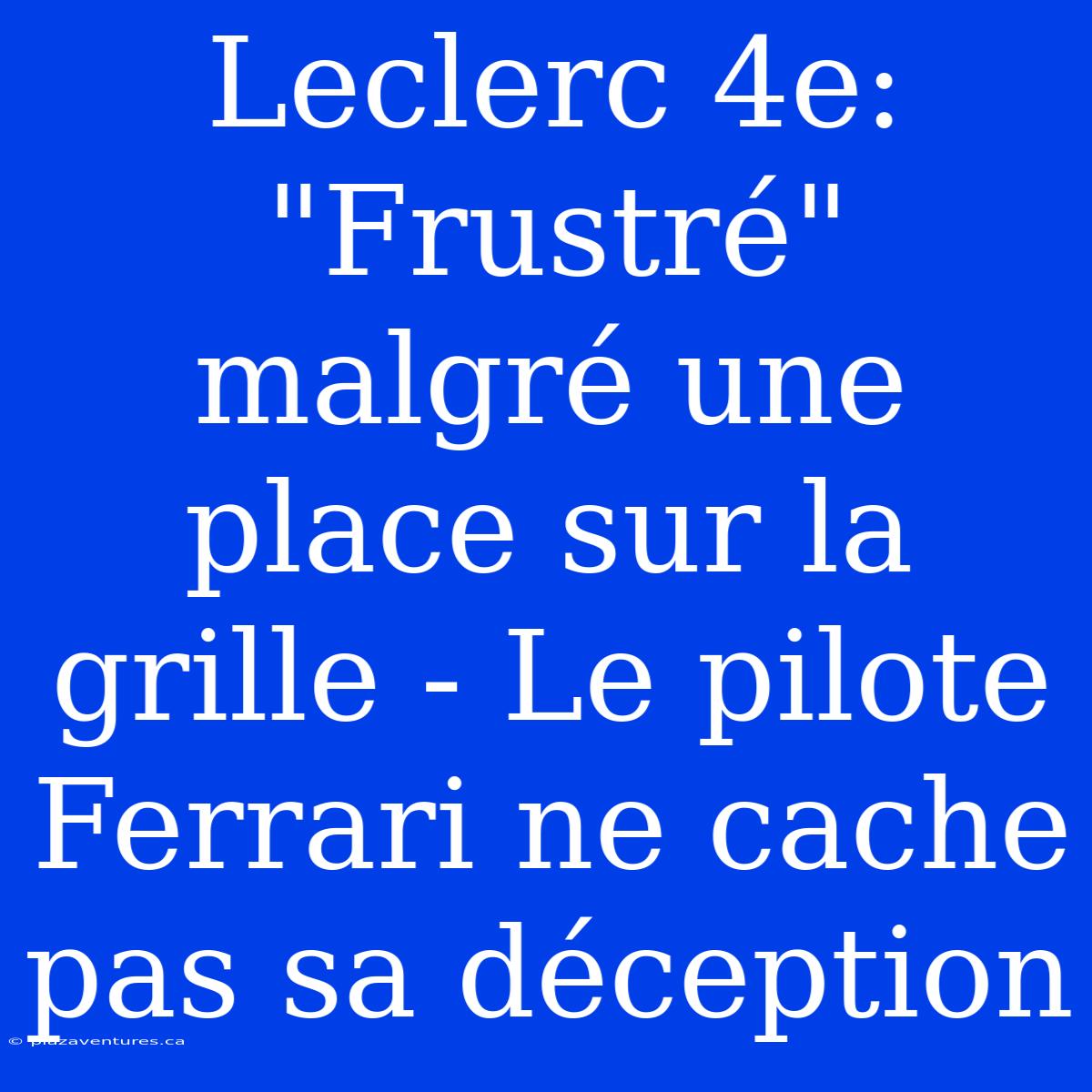 Leclerc 4e: 