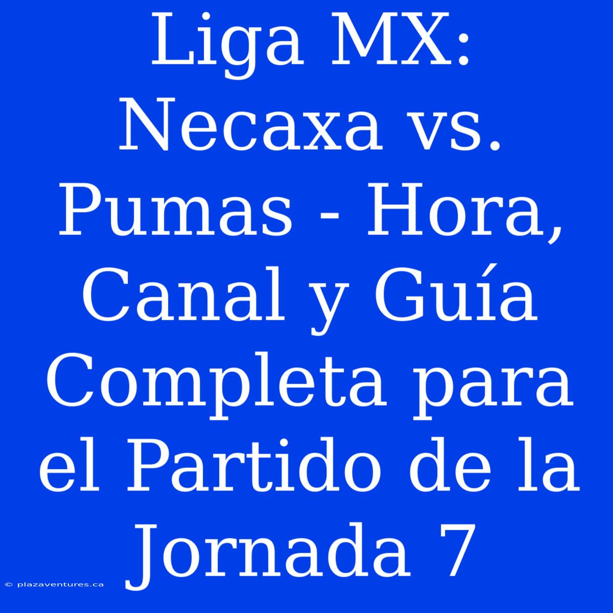 Liga MX: Necaxa Vs. Pumas - Hora, Canal Y Guía Completa Para El Partido De La Jornada 7