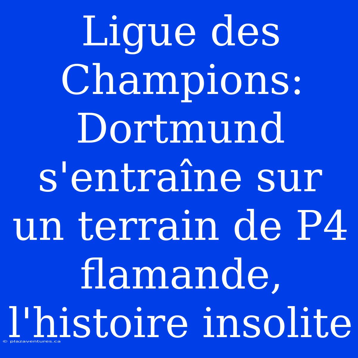 Ligue Des Champions: Dortmund S'entraîne Sur Un Terrain De P4 Flamande, L'histoire Insolite