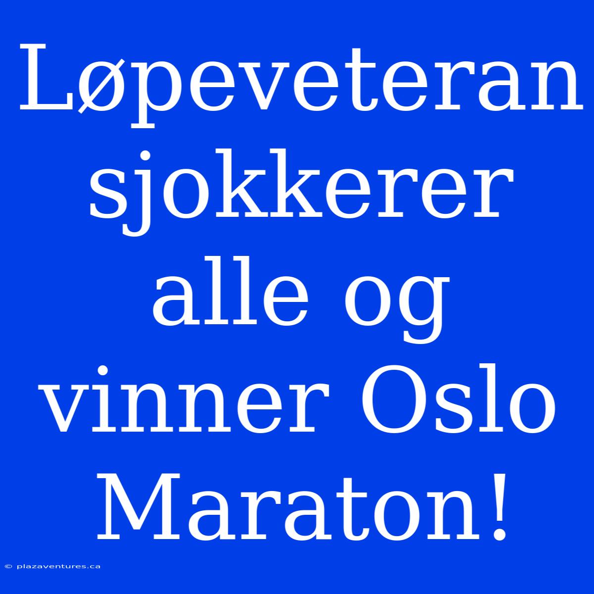 Løpeveteran Sjokkerer Alle Og Vinner Oslo Maraton!