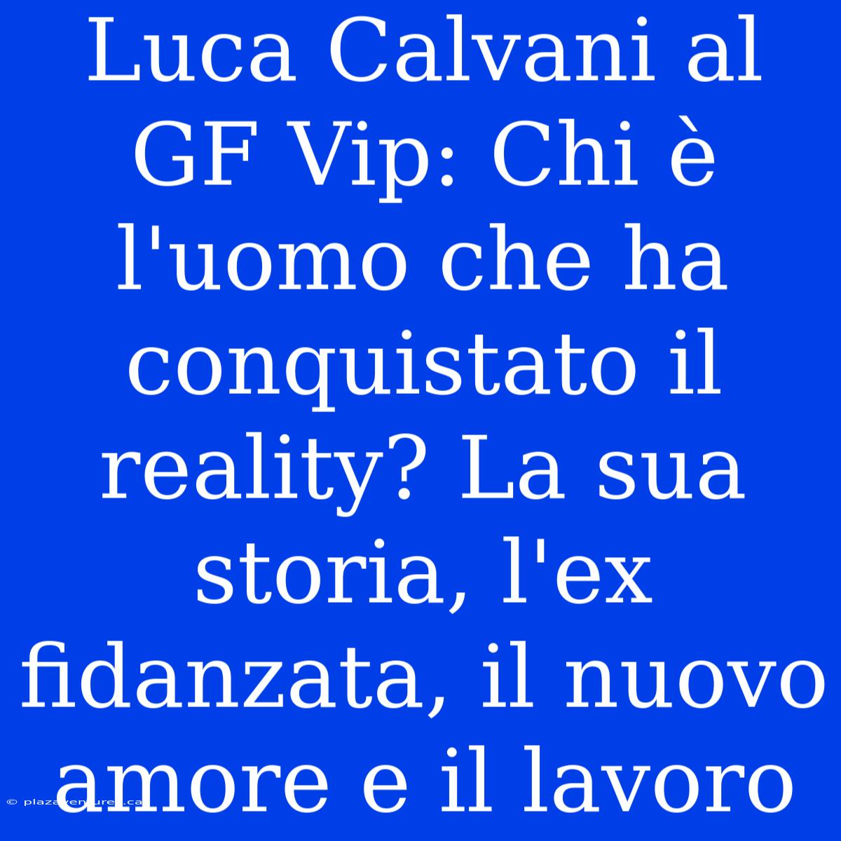 Luca Calvani Al GF Vip: Chi È L'uomo Che Ha Conquistato Il Reality? La Sua Storia, L'ex Fidanzata, Il Nuovo Amore E Il Lavoro