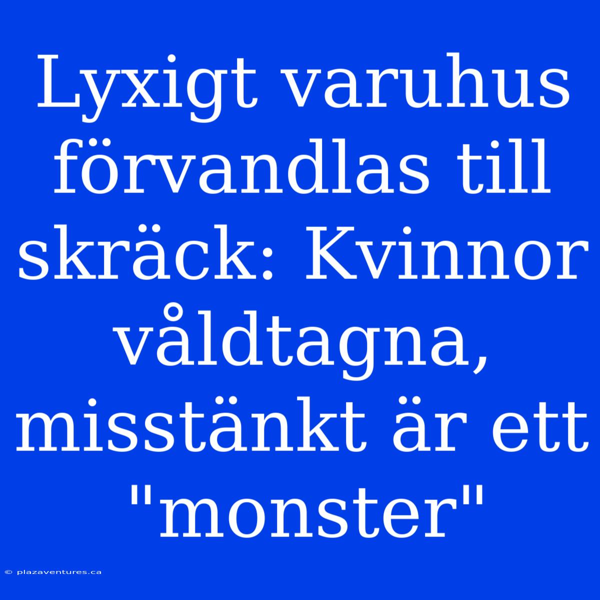 Lyxigt Varuhus Förvandlas Till Skräck: Kvinnor Våldtagna, Misstänkt Är Ett 