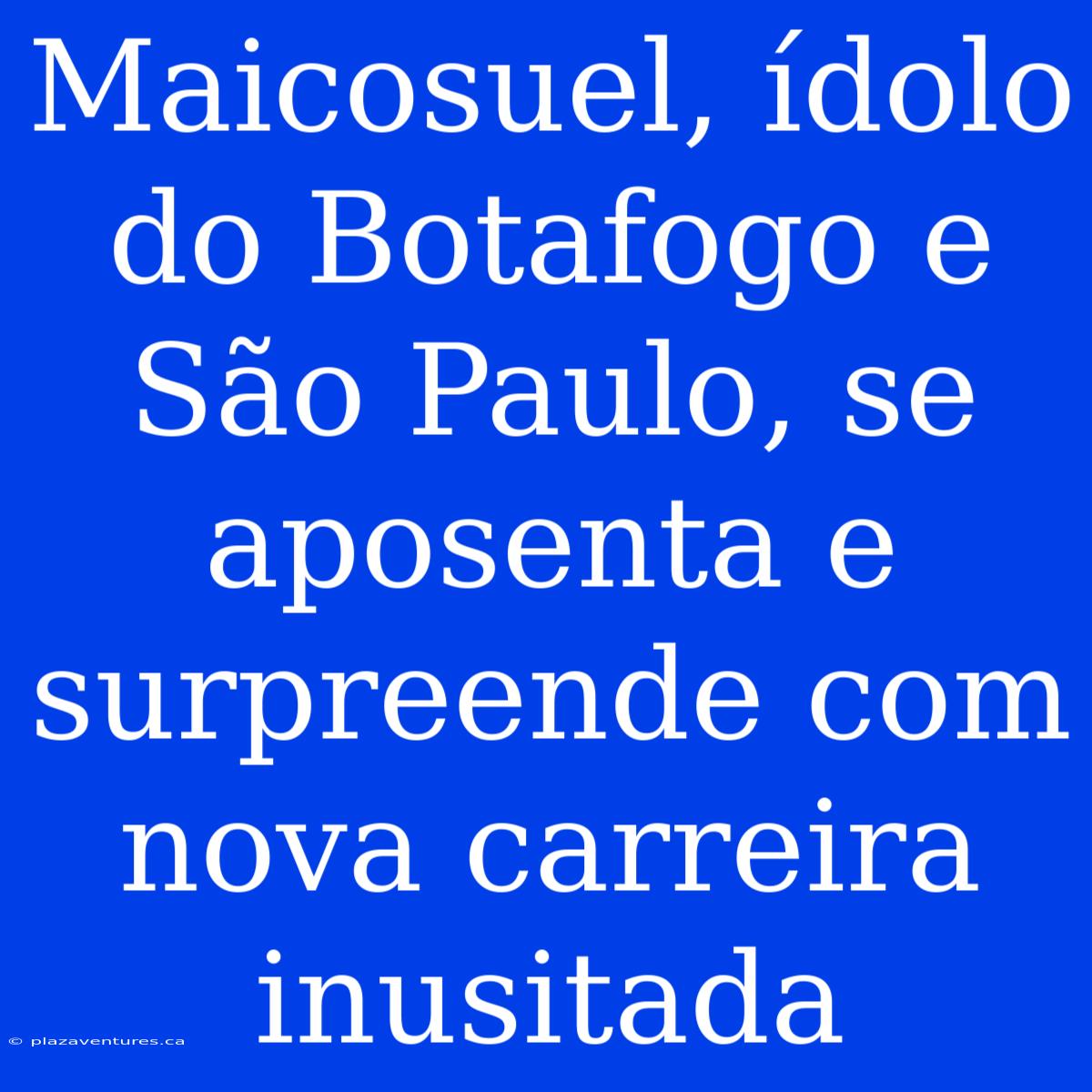 Maicosuel, Ídolo Do Botafogo E São Paulo, Se Aposenta E Surpreende Com Nova Carreira Inusitada