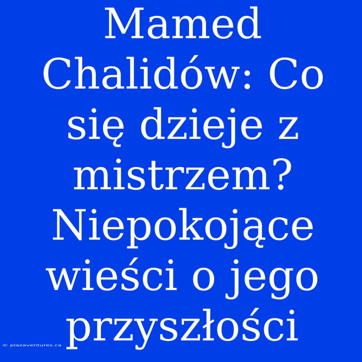 Mamed Chalidów: Co Się Dzieje Z Mistrzem? Niepokojące Wieści O Jego Przyszłości