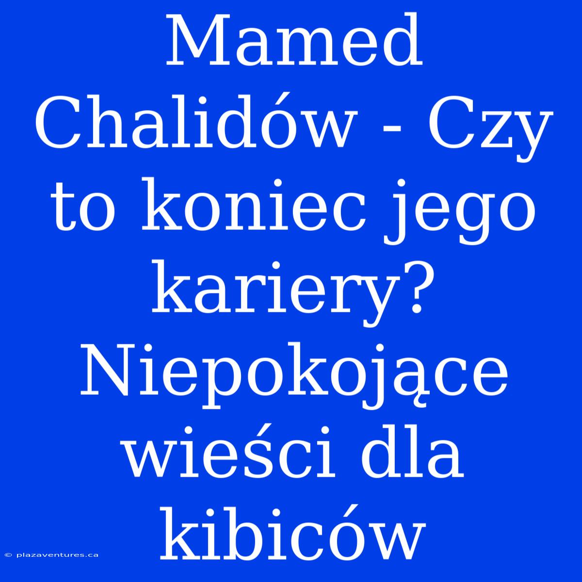 Mamed Chalidów - Czy To Koniec Jego Kariery? Niepokojące Wieści Dla Kibiców