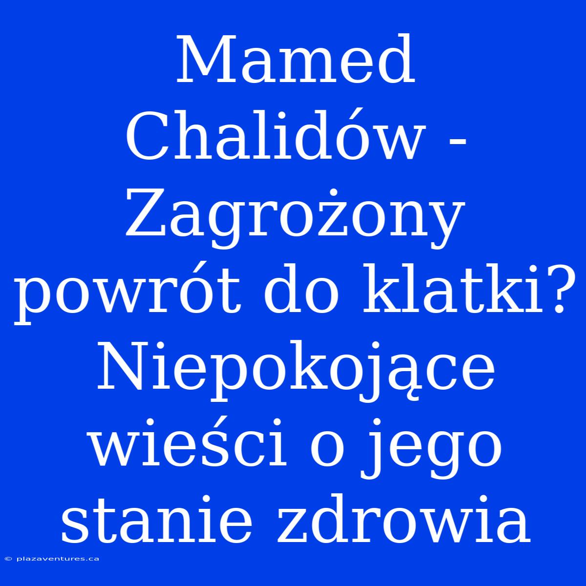 Mamed Chalidów - Zagrożony Powrót Do Klatki? Niepokojące Wieści O Jego Stanie Zdrowia