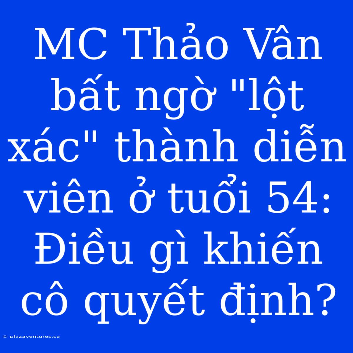 MC Thảo Vân Bất Ngờ 