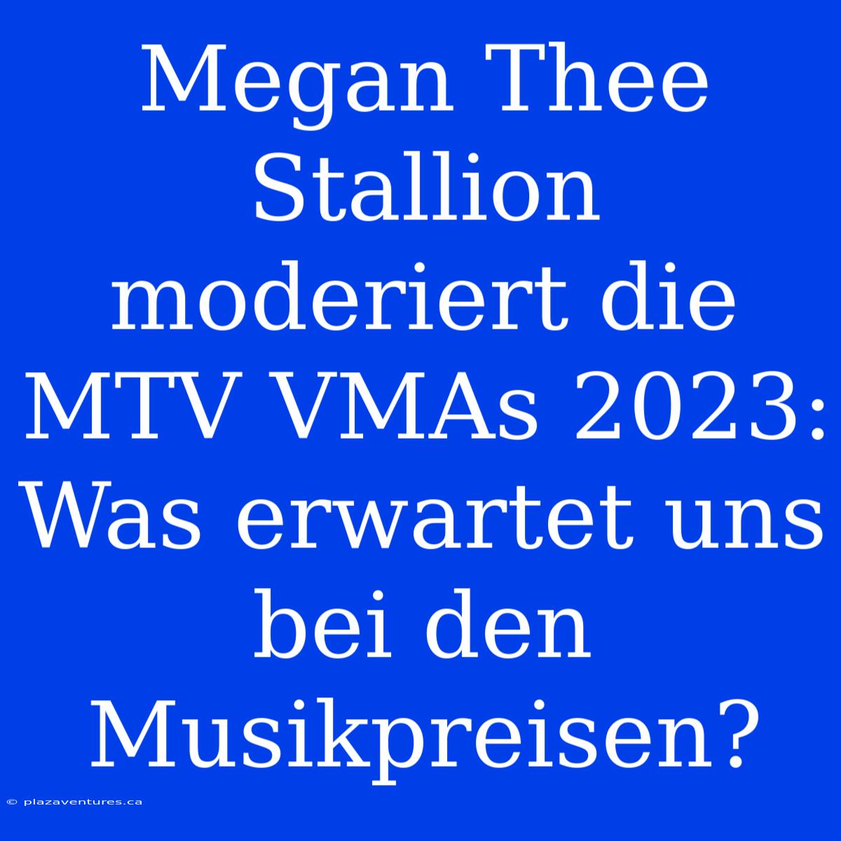 Megan Thee Stallion Moderiert Die MTV VMAs 2023: Was Erwartet Uns Bei Den Musikpreisen?