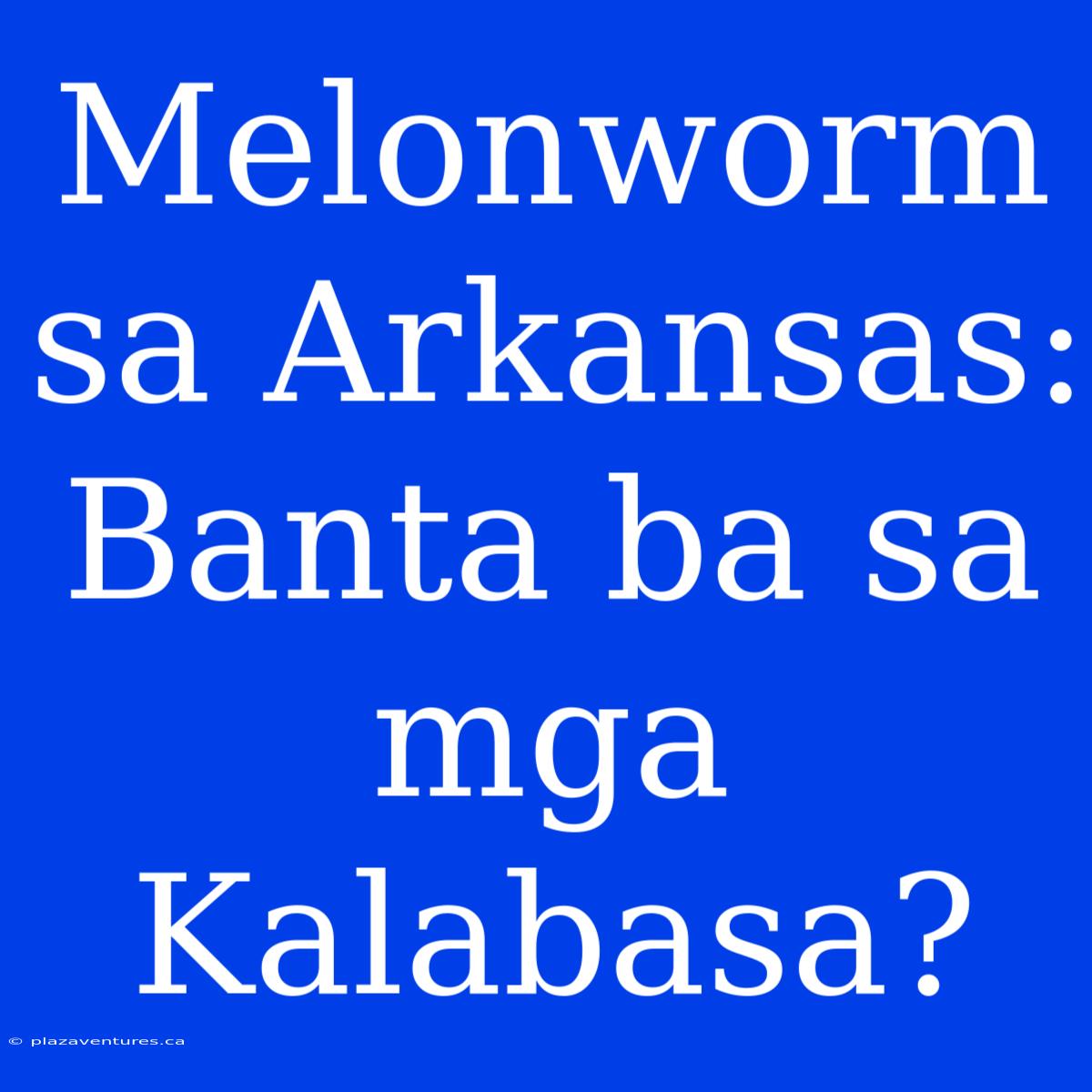 Melonworm Sa Arkansas: Banta Ba Sa Mga Kalabasa?