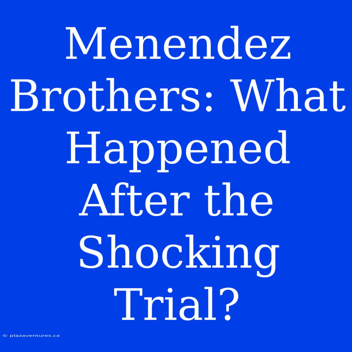 Menendez Brothers: What Happened After The Shocking Trial?