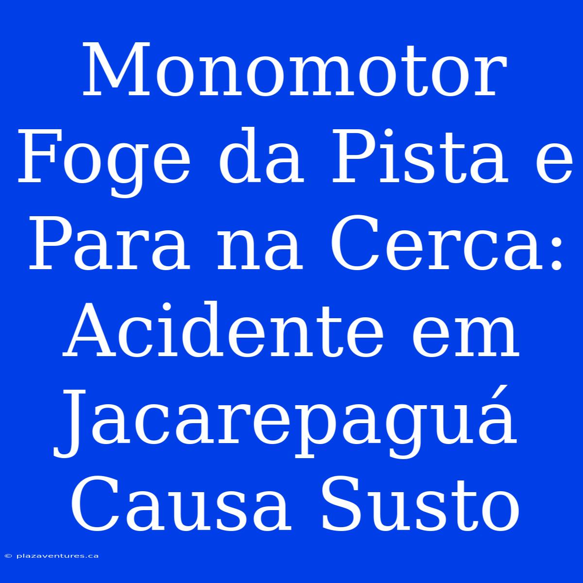 Monomotor Foge Da Pista E Para Na Cerca: Acidente Em Jacarepaguá Causa Susto