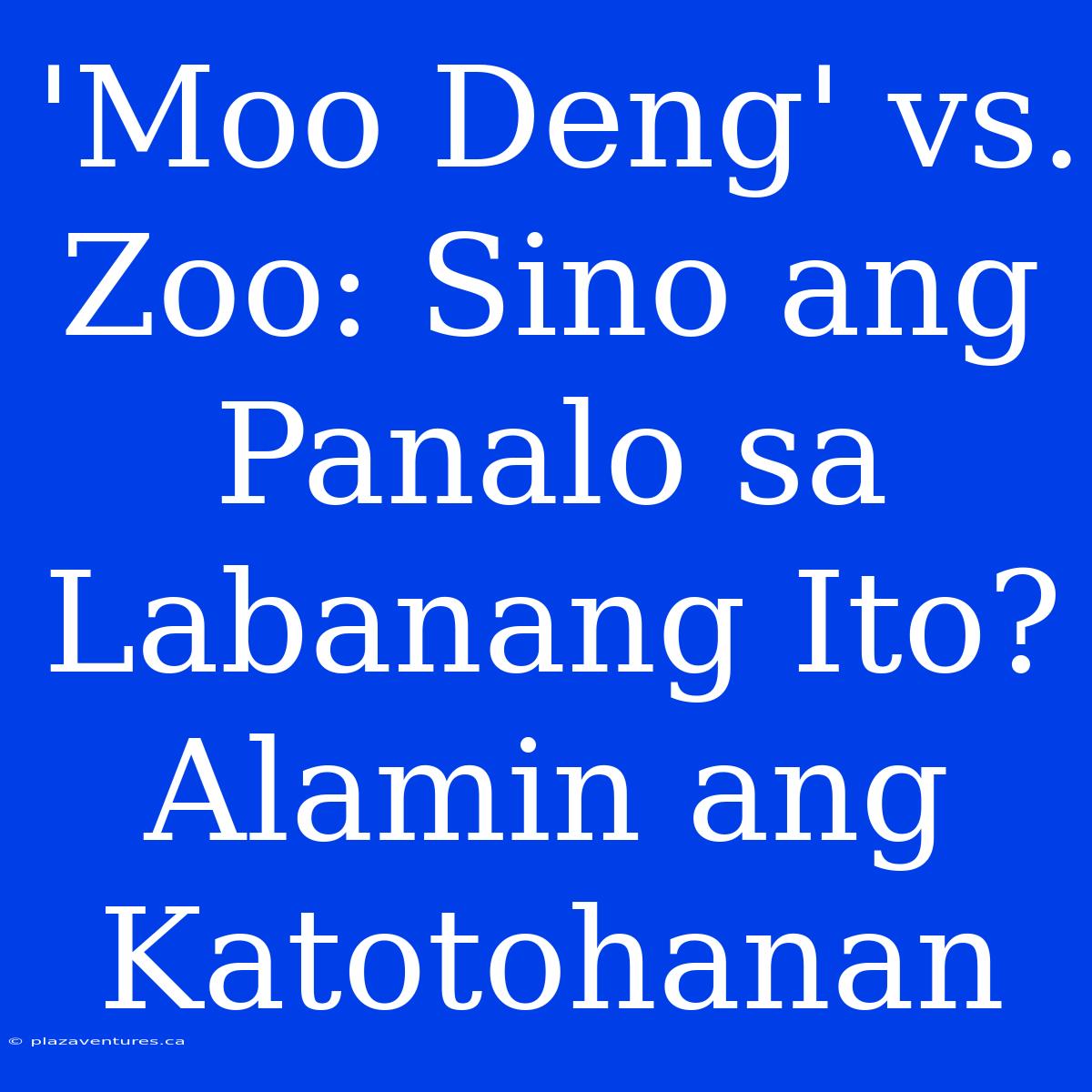 'Moo Deng' Vs. Zoo: Sino Ang Panalo Sa Labanang Ito? Alamin Ang Katotohanan