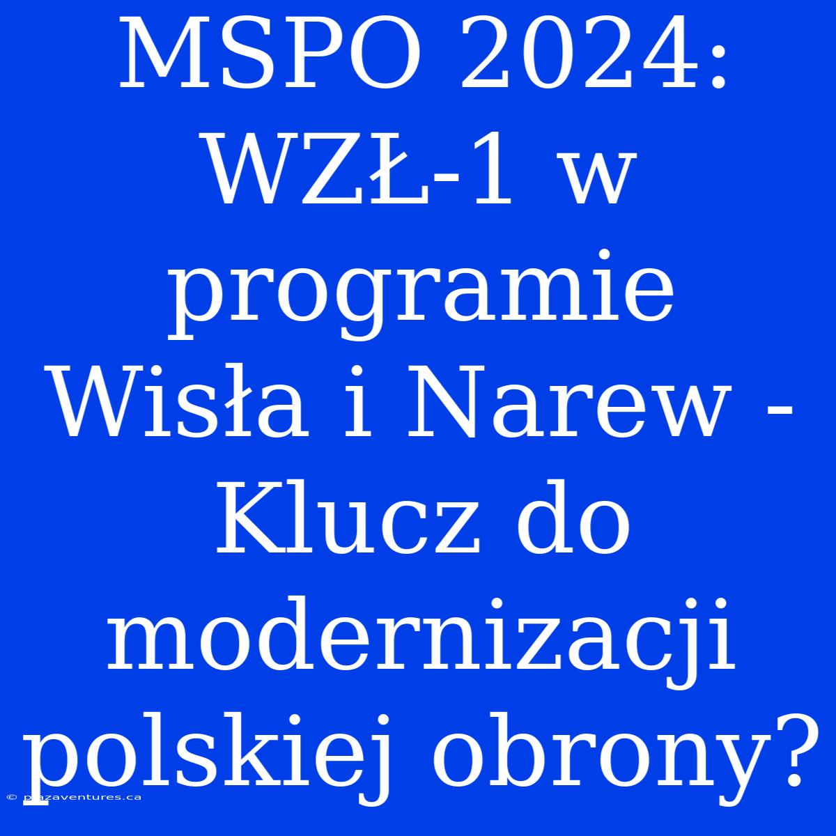 MSPO 2024: WZŁ-1 W Programie Wisła I Narew - Klucz Do Modernizacji Polskiej Obrony?