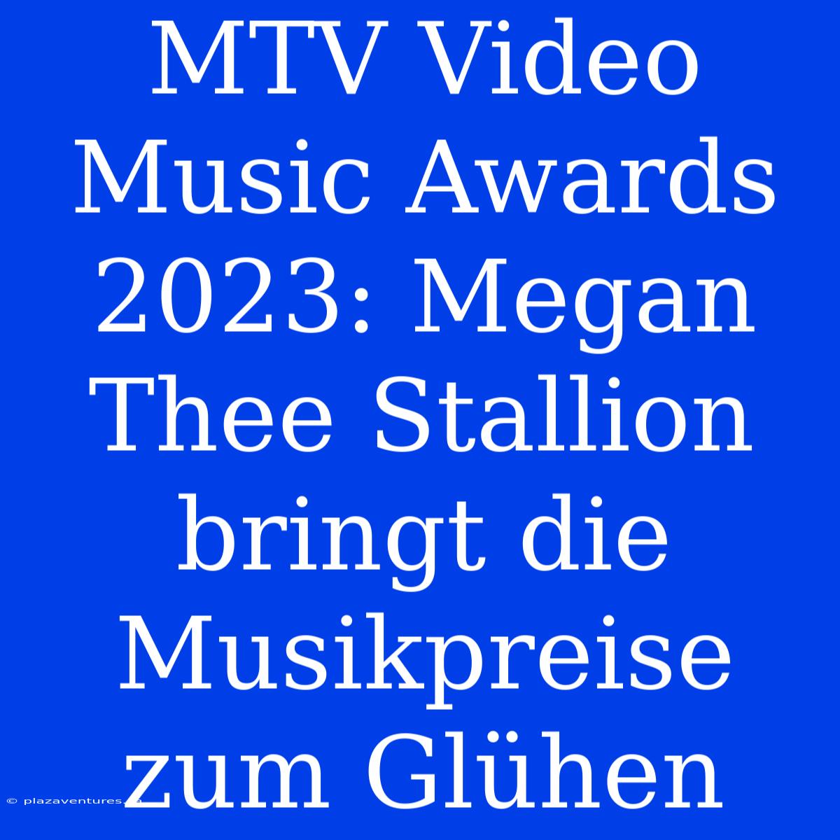 MTV Video Music Awards 2023: Megan Thee Stallion Bringt Die Musikpreise Zum Glühen