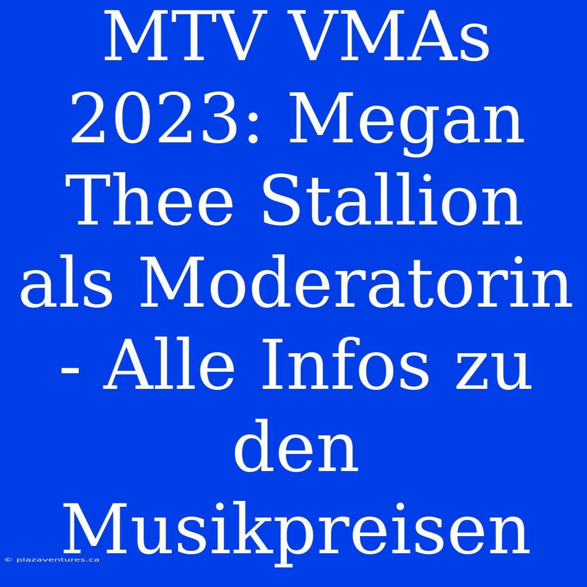 MTV VMAs 2023: Megan Thee Stallion Als Moderatorin - Alle Infos Zu Den Musikpreisen