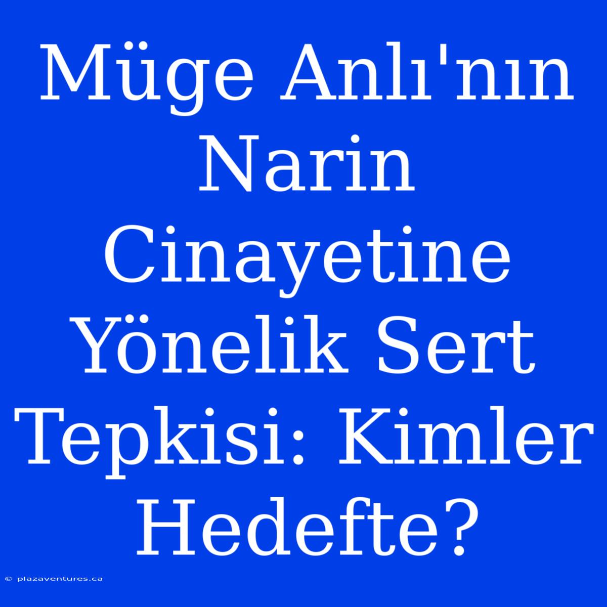 Müge Anlı'nın Narin Cinayetine Yönelik Sert Tepkisi: Kimler Hedefte?