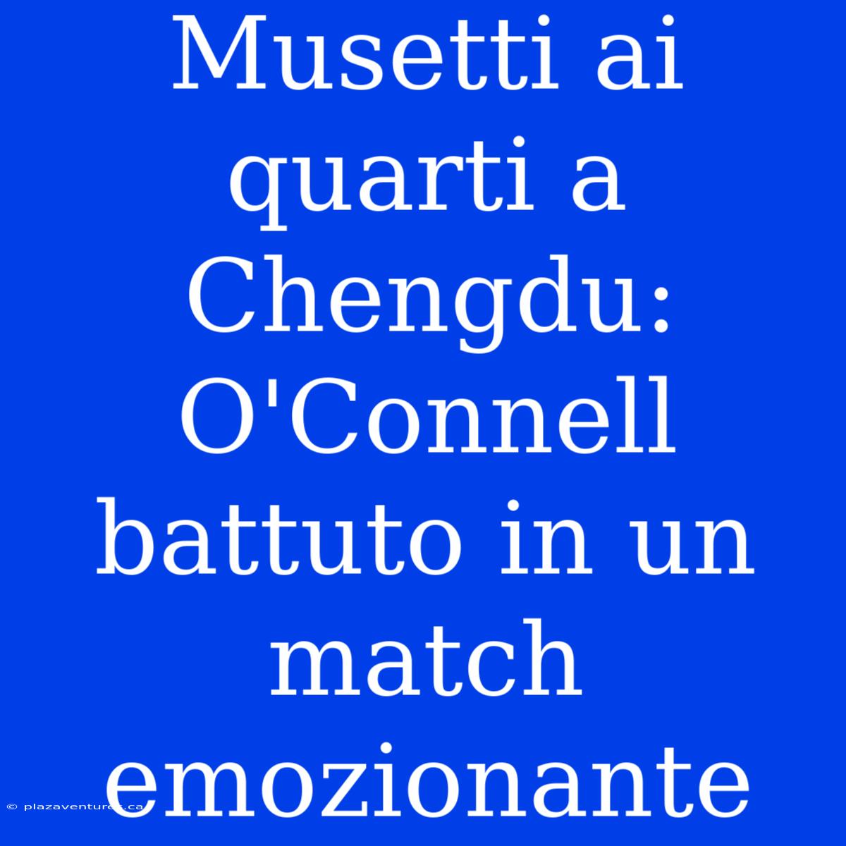 Musetti Ai Quarti A Chengdu: O'Connell Battuto In Un Match Emozionante