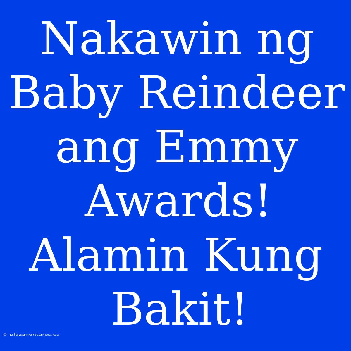 Nakawin Ng Baby Reindeer Ang Emmy Awards! Alamin Kung Bakit!