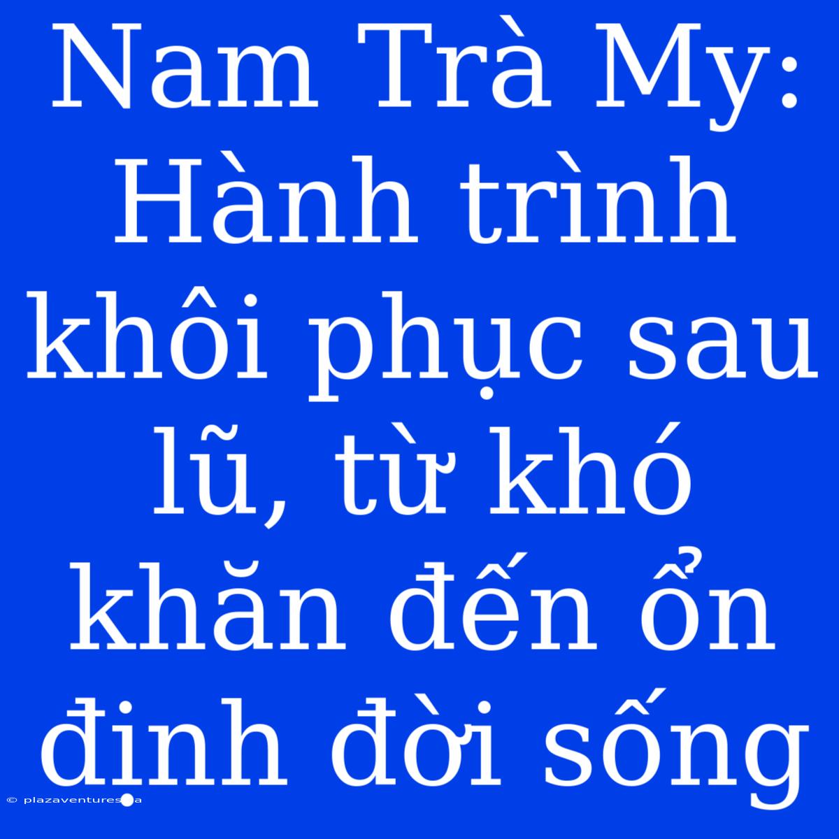 Nam Trà My: Hành Trình Khôi Phục Sau Lũ, Từ Khó Khăn Đến Ổn Định Đời Sống