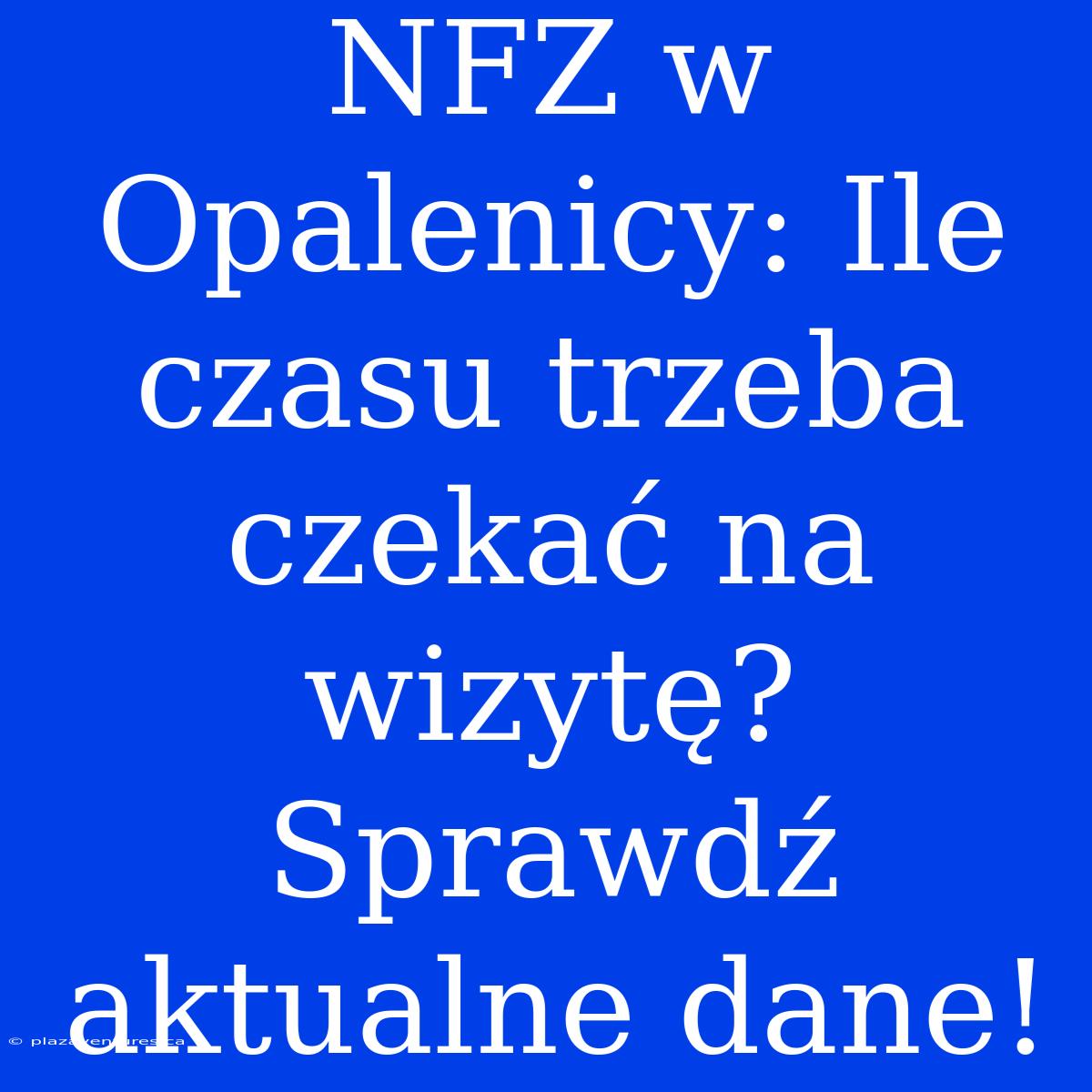 NFZ W Opalenicy: Ile Czasu Trzeba Czekać Na Wizytę? Sprawdź Aktualne Dane!