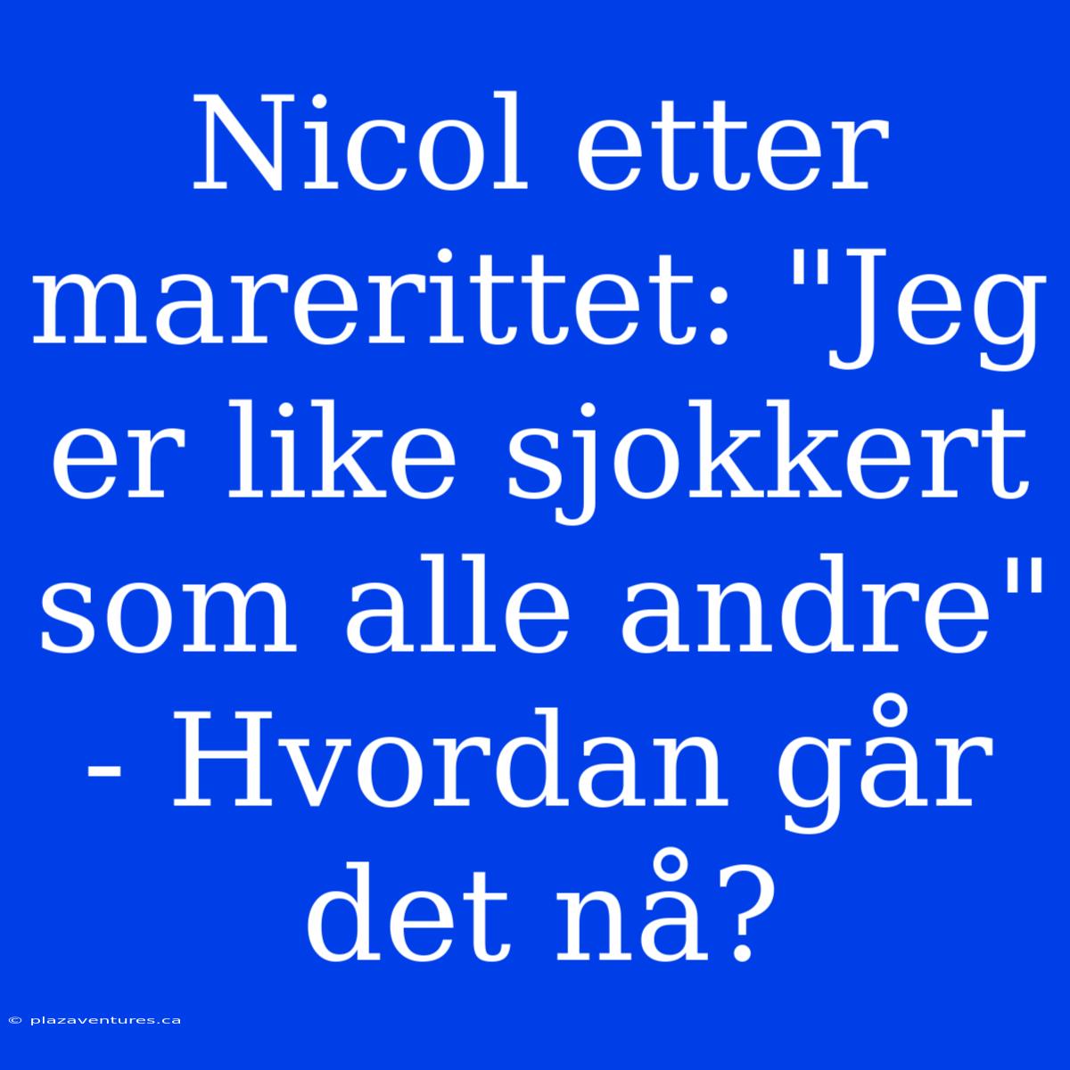 Nicol Etter Marerittet: 