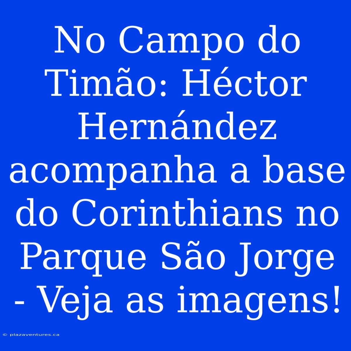 No Campo Do Timão: Héctor Hernández Acompanha A Base Do Corinthians No Parque São Jorge - Veja As Imagens!