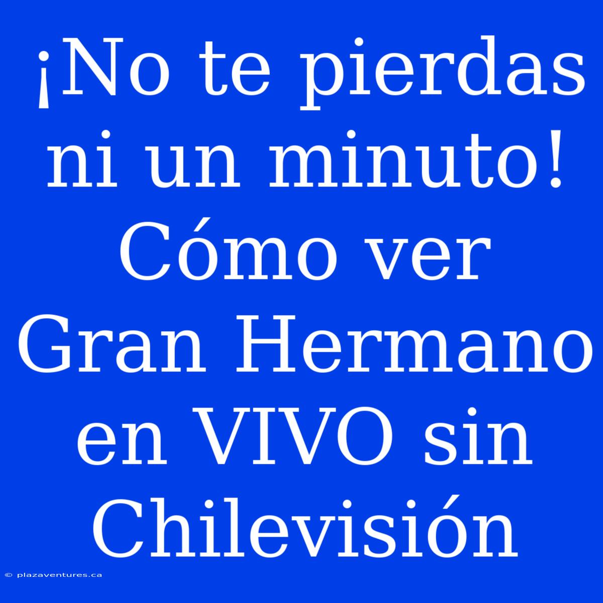 ¡No Te Pierdas Ni Un Minuto! Cómo Ver Gran Hermano En VIVO Sin Chilevisión