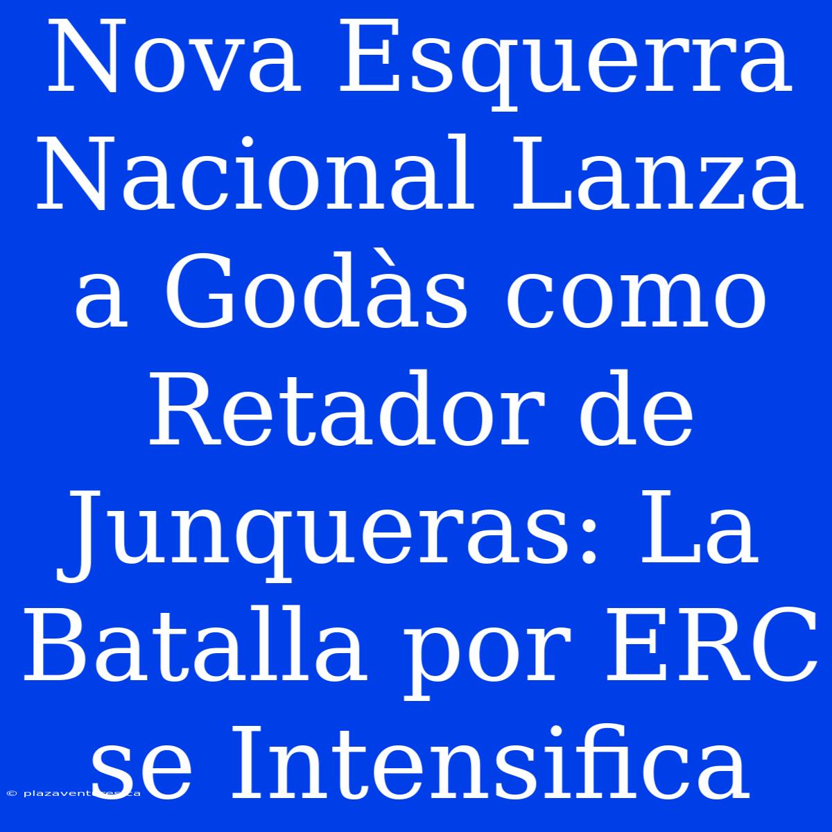 Nova Esquerra Nacional Lanza A Godàs Como Retador De Junqueras: La Batalla Por ERC Se Intensifica