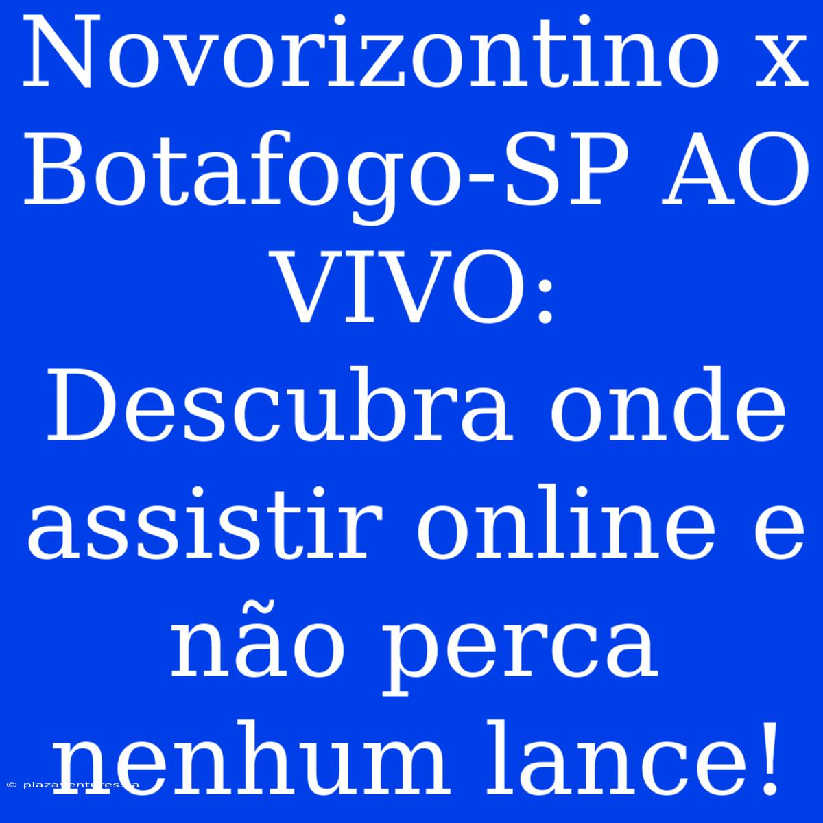 Novorizontino X Botafogo-SP AO VIVO: Descubra Onde Assistir Online E Não Perca Nenhum Lance!