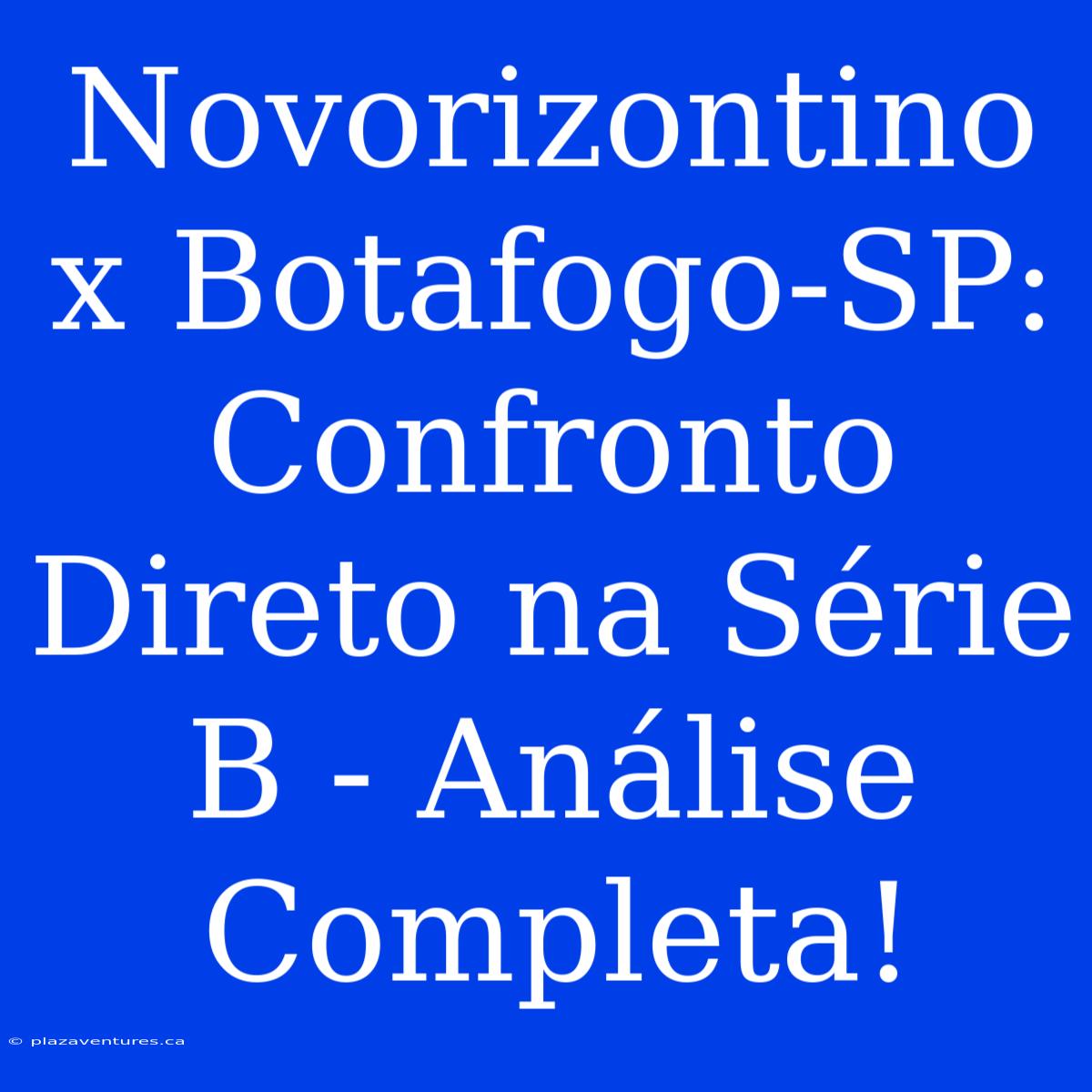 Novorizontino X Botafogo-SP: Confronto Direto Na Série B - Análise Completa!