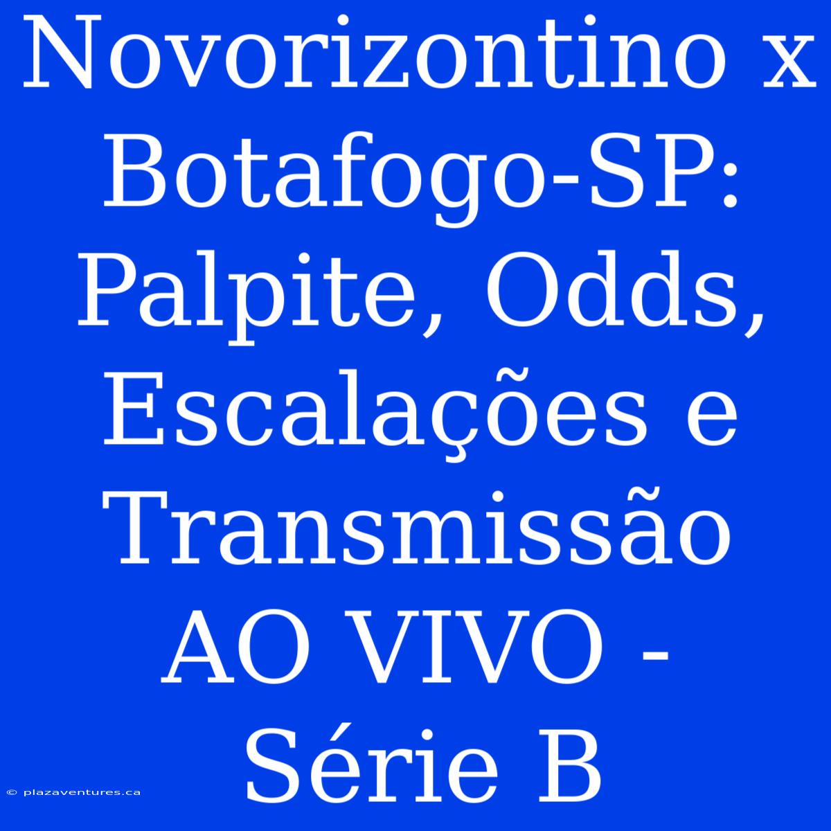 Novorizontino X Botafogo-SP: Palpite, Odds, Escalações E Transmissão AO VIVO - Série B